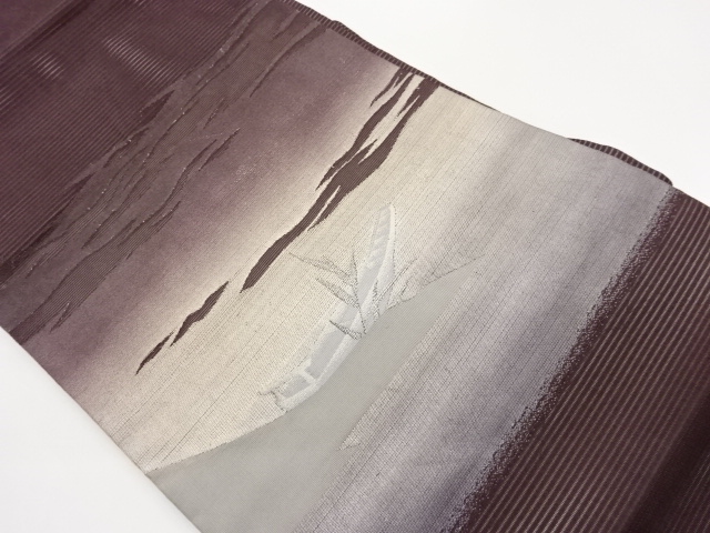 JAPANESE NAGOYA OBI FOR SUMMER / WOVEN SCENERY